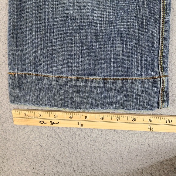 Vintage Marlow‎ Jeans Crop Size 5 Blue Japanese Denim Cotton Blend Snap Button - Picture 16 of 16